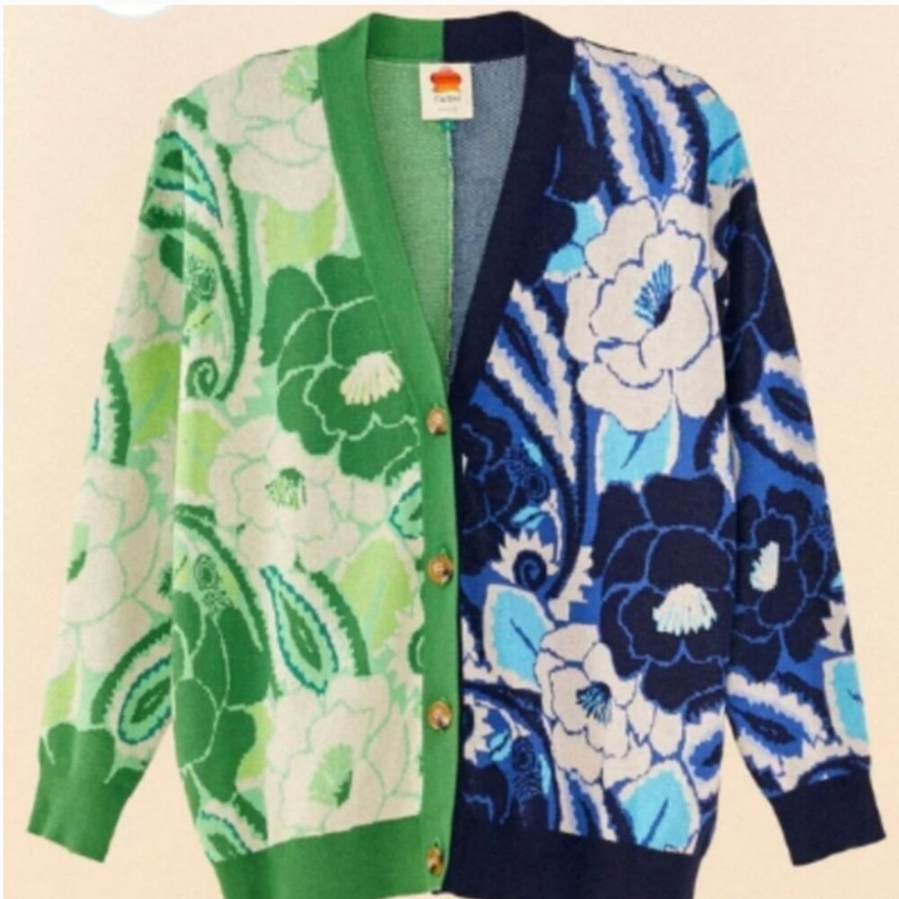 NWT Farm Rio Tropical Groove Mixed Cardigan